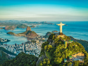 Vista magnífica do Cristo Redentor no Rio de Janeiro